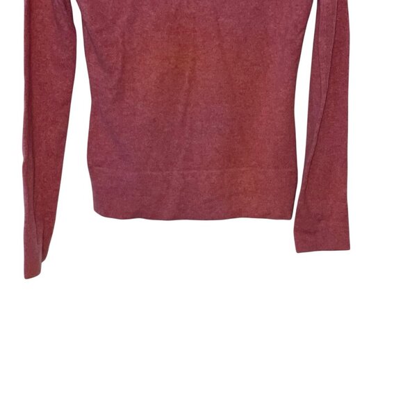 TSE 100% Cashmere Button Down Cardigan Women XS Sweater Maroon Pink Luxury Cozy - Picture 6 of 8